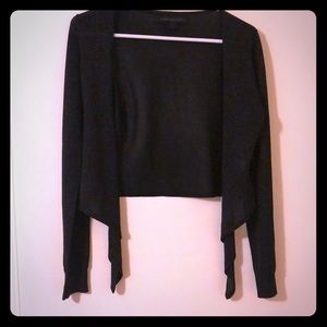 Express Black Shimmer Open Cardigan